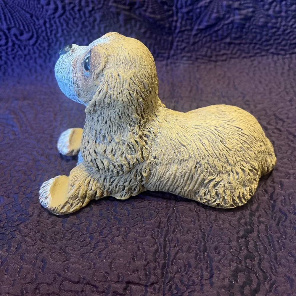 Vintage Cocker Spaniel Dog Puppy Figurine Resin Statue Business‎ Card Holder 9